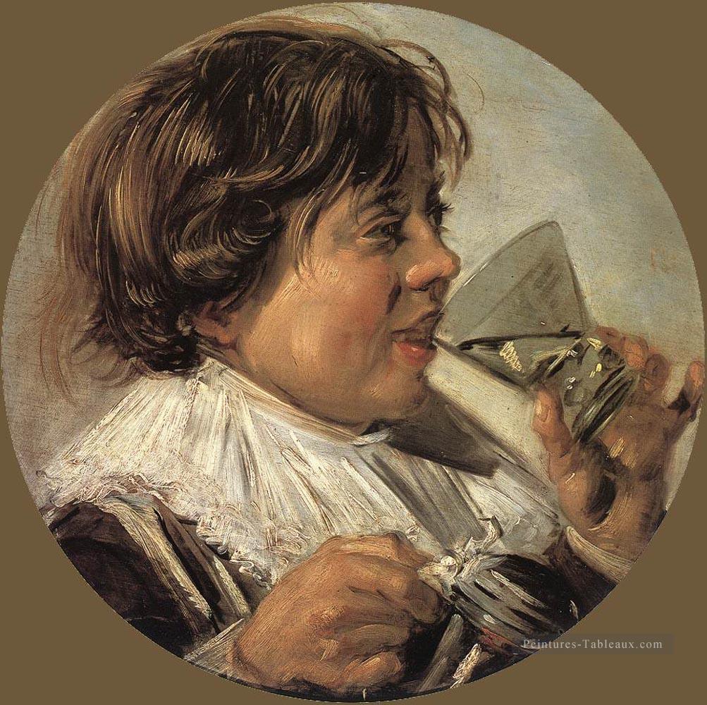 Portrait de garçon à boire Siècle d’or néerlandais Frans Hals Peintures à l'huile